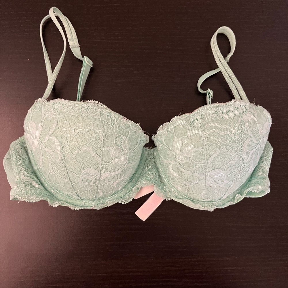 Victoria’s Secret Teal Push-Up Demi Bra